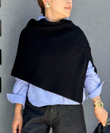 NOLLEY'S(ノーリーズ) 【WEB＆一部店舗限定カラー】《手洗い可能》マルチWAYニットポンチョ