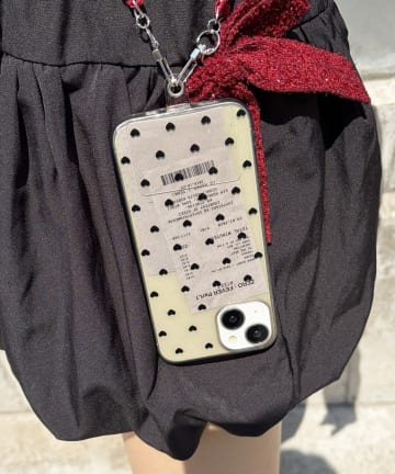 Lattice(ラティス) ラメハートドットスマホケース(iPhone13/14)
