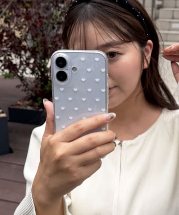 Lattice(ラティス) ラメハートドットスマホケース(iPhone17)