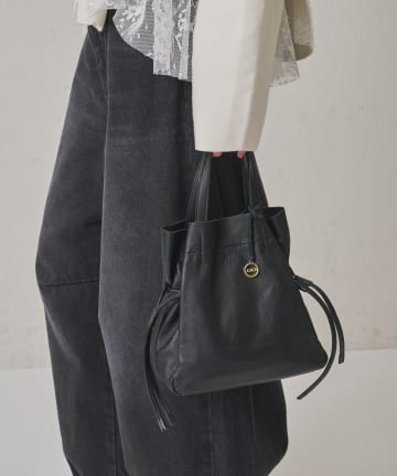 Omekashi(オメカシ) ≪ブラックはこちらから≫【Omekashiの名品/ロングセラー】ROROL レザーミニ巾着トート
