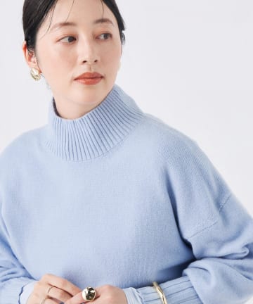 NOLLEY'S(ノーリーズ) カシミヤ混紡毛ハイネックプルオーバー