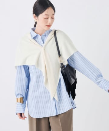 NOLLEY'S(ノーリーズ) ウォッシャブルカシミヤ混三角ストール