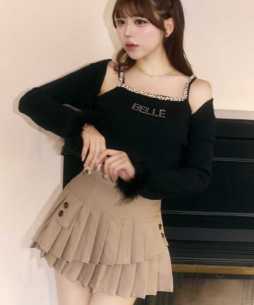 Belle Charme(ベルシャルム) Fur Sleeve Bolero