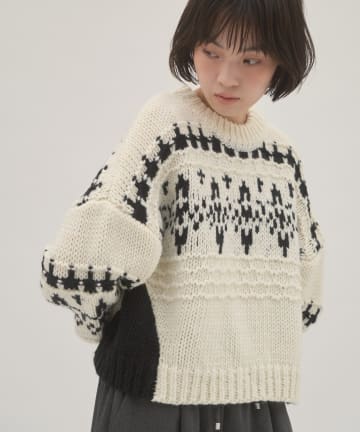 CIAOPANIC TYPY(チャオパニックティピー) 【26Winter展示会 出展商品】【willow】ノルディックボリュームニット