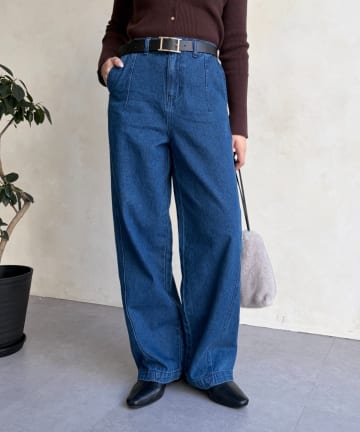 Jena　espace merveilleux(ジェナ　エスパスメルヴェイユ) カーブラインデニムパンツ