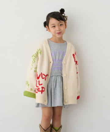 CIAOPANIC TYPY(チャオパニックティピー) 【26Winter展示会 出展商品】【KIDS】らくがき風ニットアウターカーデ