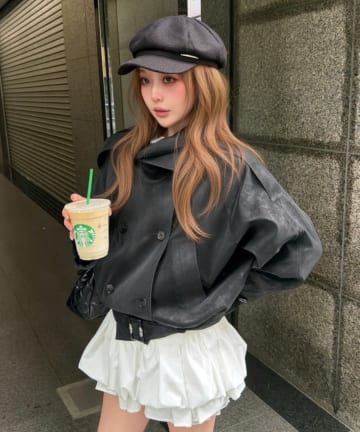 RAY CASSIN(レイカズン) ショート丈バルーントレンチコート