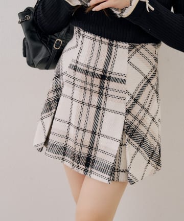 NICE CLAUP / OLIVE des OLIVE OUTLET(ナイスクラップ  / オリーブ デ オリーブ アウトレット) 【continuer】ボックスプリーツミニスカート
