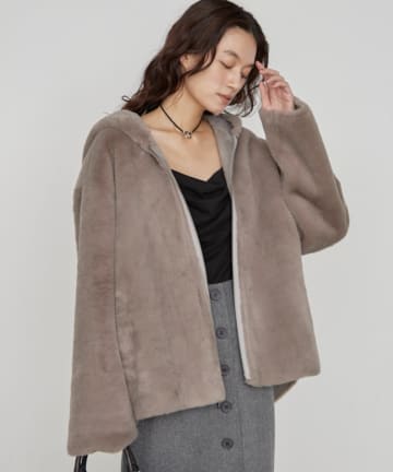 LOUNGEDRESS(ラウンジドレス) 《2WAY》リバーシブルフェイクムートンコート