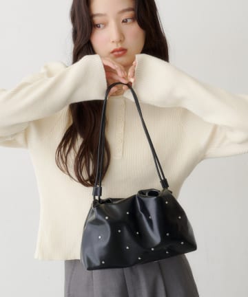Kastane(カスタネ) 【10.23(金)12:00発売】スタッズギャザーバッグ