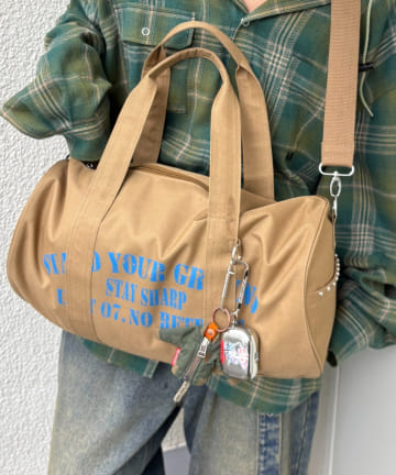 CIAOPANIC TYPY(チャオパニックティピー) キャンバスロゴドラムショルダーBAG