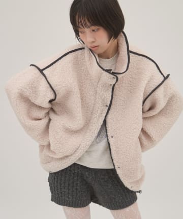 CIAOPANIC TYPY(チャオパニックティピー) 【26Winter展示会 出展商品】【willow】配色パイピングボアアウター