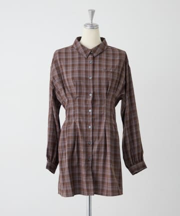 NICE CLAUP / OLIVE des OLIVE OUTLET(ナイスクラップ  / オリーブ デ オリーブ アウトレット) 【continuer】後ろレースアップシャツチュニック