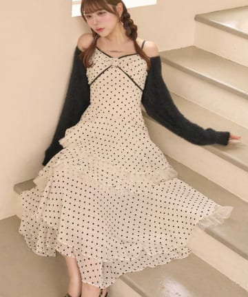 Belle Charme(ベルシャルム) Layered Frill Cami Onepiece