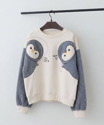 NICE CLAUP / OLIVE des OLIVE OUTLET(ナイスクラップ  / オリーブ デ オリーブ アウトレット) 【ANOTHER BRANCH】ユルキャラひょっこり袖スエット