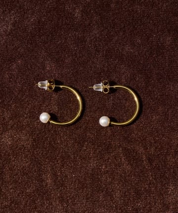 Lattice(ラティス) 【LesSignes】ステンレスパールピアス