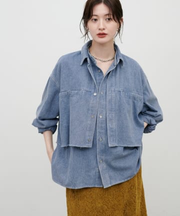 LARUTA(ラルータ) レイヤードデニムシャツ