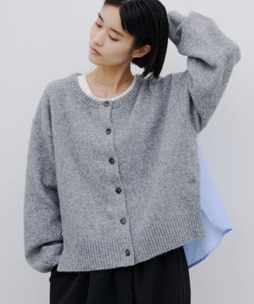 CIAOPANIC TYPY(チャオパニックティピー) 【26Winter展示会 出展商品】シャツドッキングデザインニット
