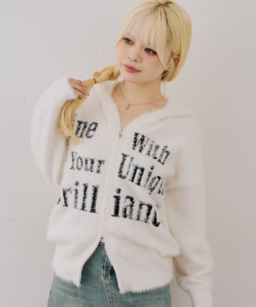 NICE CLAUP / OLIVE des OLIVE OUTLET(ナイスクラップ  / オリーブ デ オリーブ アウトレット) 【ANOTHER BRANCH】ロゴフェザーWZIPパーカー