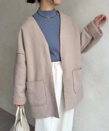 Jena　espace merveilleux(ジェナ　エスパスメルヴェイユ) リバーシブルミドルコート
