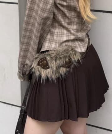 NICE CLAUP / OLIVE des OLIVE OUTLET(ナイスクラップ  / オリーブ デ オリーブ アウトレット) 【continuer】フェイクファーコンビベルト