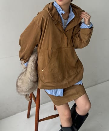 DOUDOU(ドゥドゥ) スエードアノラック