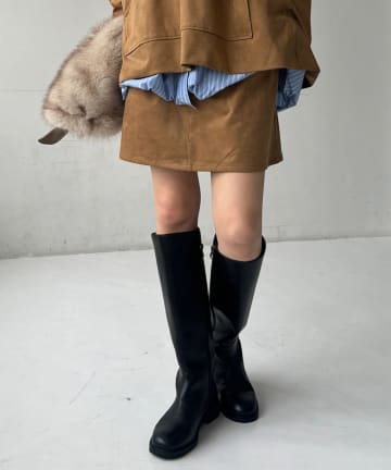 DOUDOU(ドゥドゥ) スエードミニスカート