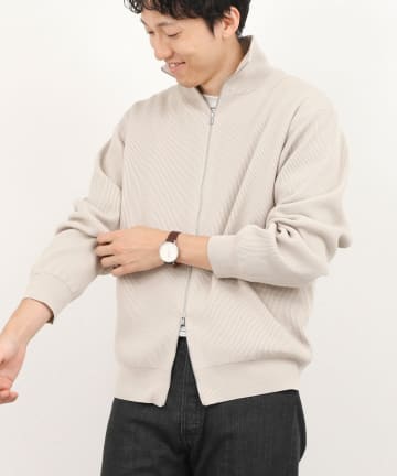 NOLLEY'S(ノーリーズ) 【BATONER/バトナー】HARD TWIST WOOL RIB DRIVERS KNIT ドライバーズニット 26AW