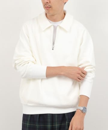 NOLLEY'S(ノーリーズ) 【BATONER/バトナー】HIGH BULKY JUMBERCA URAKE HALF ZIP ジャンベルカ 裏毛ハーフジップ 26AW