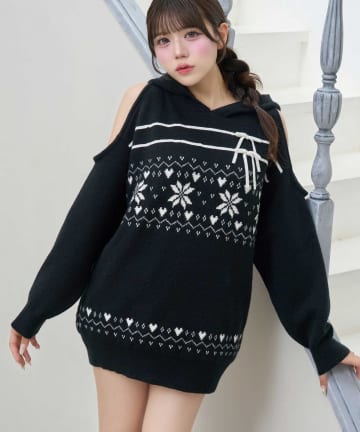 Belle Charme(ベルシャルム) Nordic Loose Knit Pullover