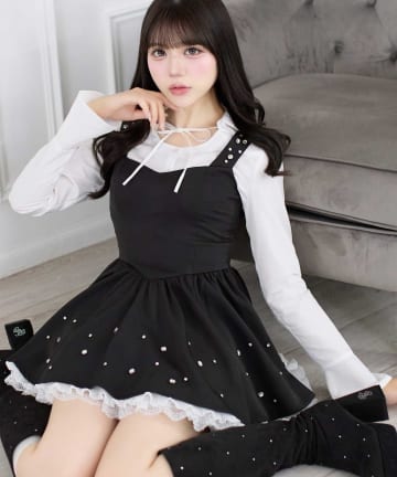 Belle Charme(ベルシャルム) Jewel Jumpskirt & Shirty Set
