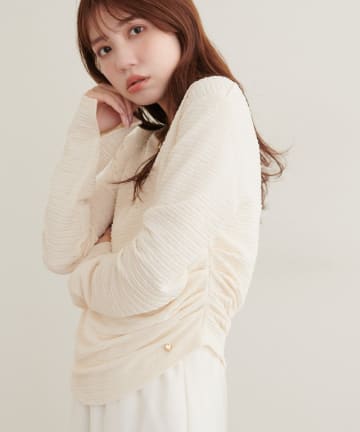 natural couture(ナチュラルクチュール) アシメドレーププルオーバー