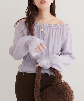 natural couture(ナチュラルクチュール) シアースモックブラウス
