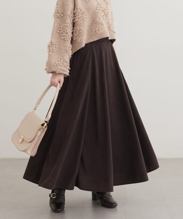 natural couture(ナチュラルクチュール) コーデュロイハイウエストサーキュラースカート