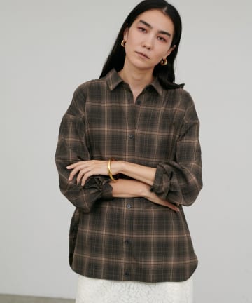 LARUTA(ラルータ) オンブレチェックビッグシャツ