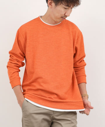 NOLLEY'S(ノーリーズ) メランジＷフェイスダブルカラー LS Tee 26AW