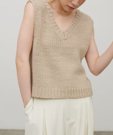 NICE CLAUP / OLIVE des OLIVE OUTLET(ナイスクラップ  / オリーブ デ オリーブ アウトレット) 【LARUTA】ロービングショート丈ベスト
