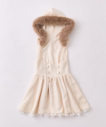 OLIVE des OLIVE(オリーブ デ オリーブ) 【インフルエンサー企画】Akane Fuzzy Hood Onepiece