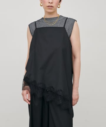 NICE CLAUP / OLIVE des OLIVE OUTLET(ナイスクラップ  / オリーブ デ オリーブ アウトレット) 【LARUTA】マイクロサキソニーアシメレースキャミ