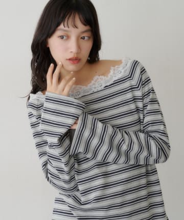 Kastane(カスタネ) 【10.10(土)12:00発売】レースボーダールーズTEE