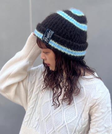 CIAOPANIC TYPY(チャオパニックティピー) 【26Winter展示会 出展商品】【UNISEX】モヘアマルチボーダーニット帽