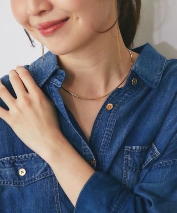 La boutique BonBon(ラブティックボンボン) 【RISA監修】ステンレスメッキカーブチョーカー