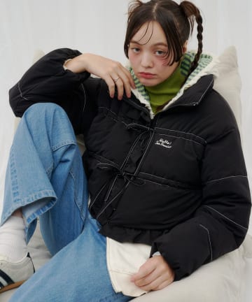 CIAOPANIC TYPY(チャオパニックティピー) 【26Winter展示会 出展商品】【HELLO.SANFRANCISCO】裾フリルリボンパフブルゾン