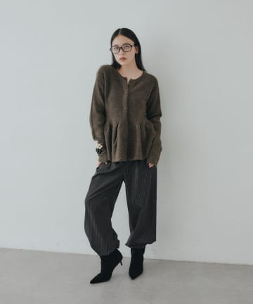 SHENERY(シーナリー) 【有楽町店オーダー会対象】ストライプワイドパンツ