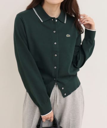FREDY & GLOSTER(フレディ アンド グロスター) 【LACOSTE/ラコステ】ラインディテールニットポロカーディガン
