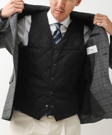 NOLLEY'S(ノーリーズ) 【TAION/タイオン】SINGLE SNAP BUTTON DOWN GILET BRUSHED TWILL 26AW