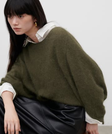 LARUTA(ラルータ) アンゴラポンチョ風プルオーバー