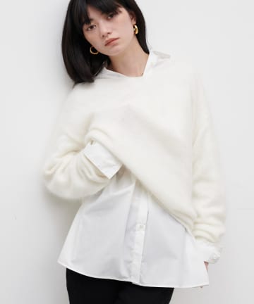 LARUTA(ラルータ) アンゴラボートネックプルオーバー