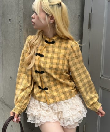 NICE CLAUP / OLIVE des OLIVE OUTLET(ナイスクラップ  / オリーブ デ オリーブ アウトレット) 【continuer】ドロストチャイナブラウス