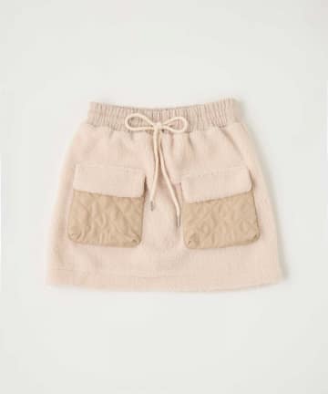Belle Charme(ベルシャルム) Patchwork Boa Skirt